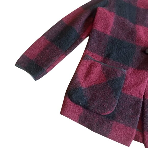Wilfred Free Buffalo Plaid Button-Down Sweater Jacket Wool Blend Size XXS Womens - Picture 4 of 11